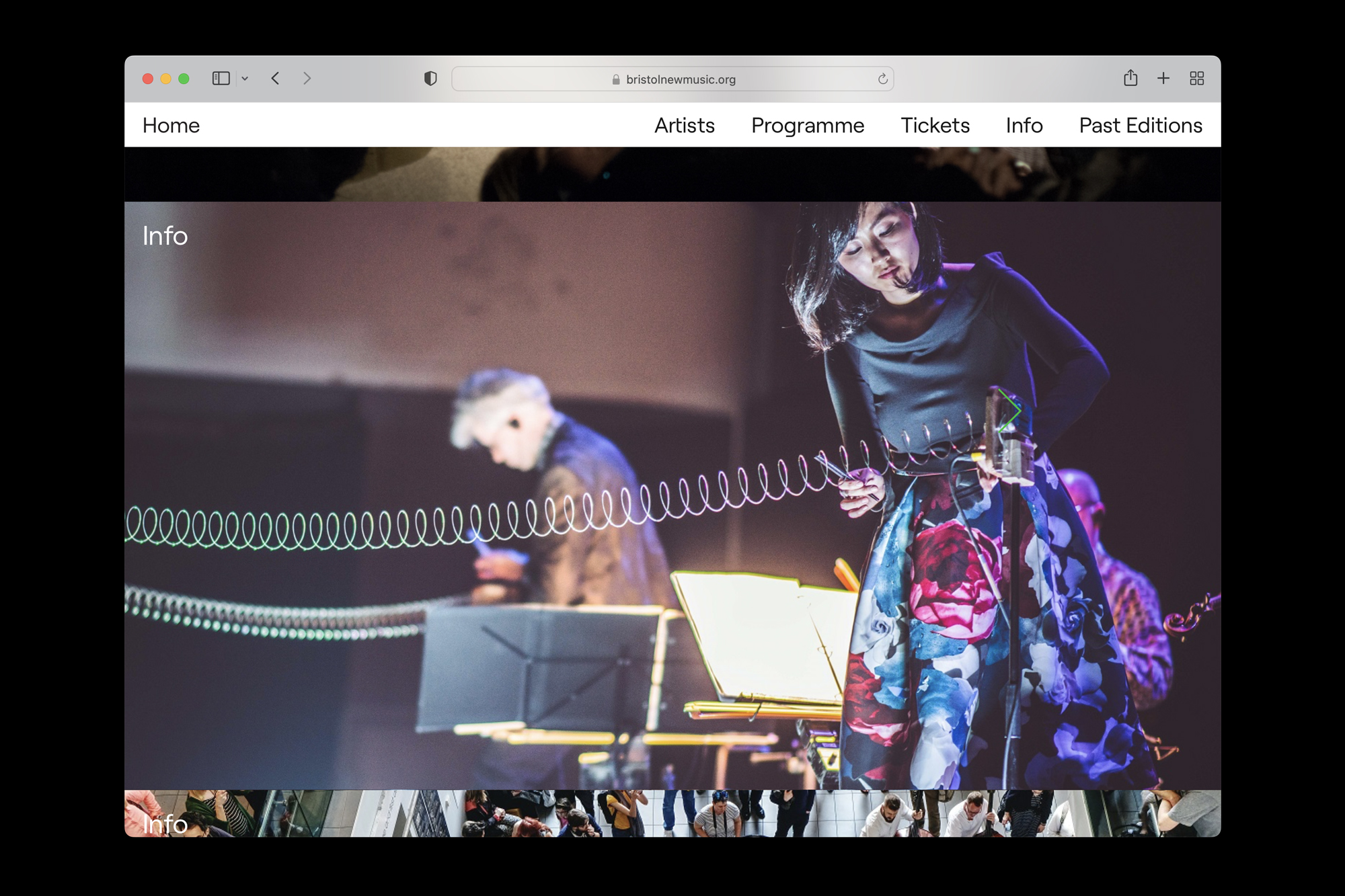 Bristol New Music website design by Joe Gilmore Joe Gilmore graphic design