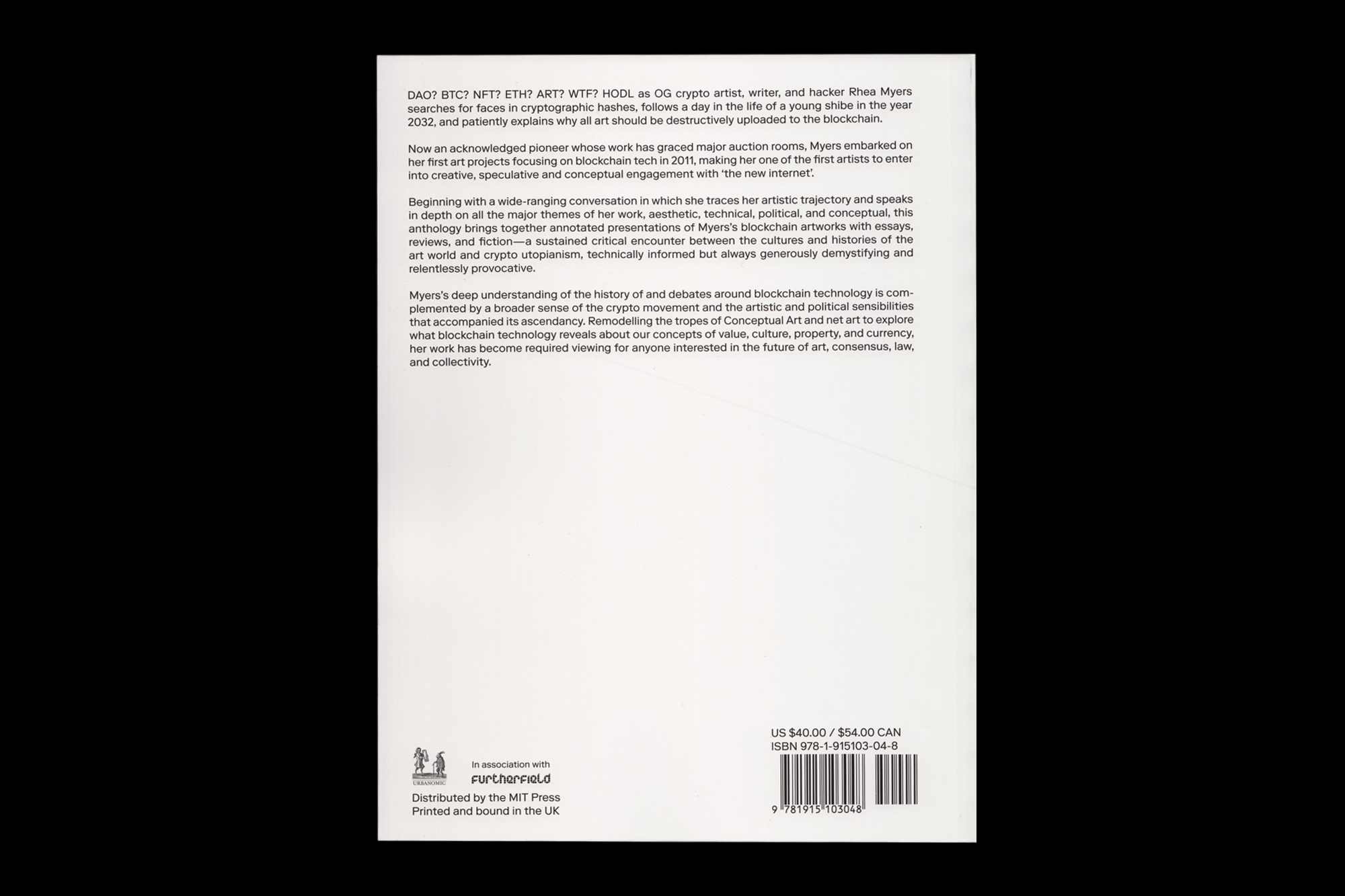 Rhea Myers book design for Urbanomic by Joe Gilmore Joe Gilmore graphic design