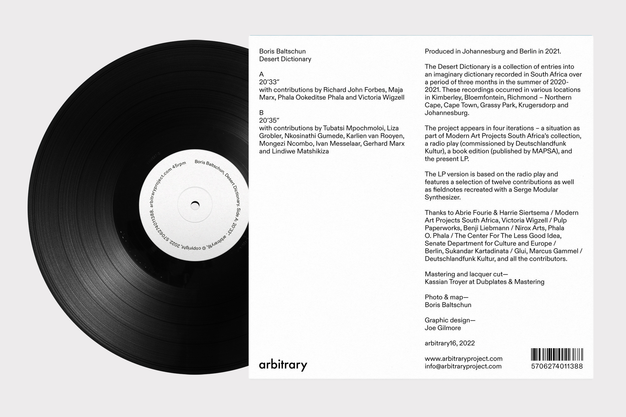 Boris Baltschun album cover artwork by Joe Gilmore Joe Gilmore graphic design