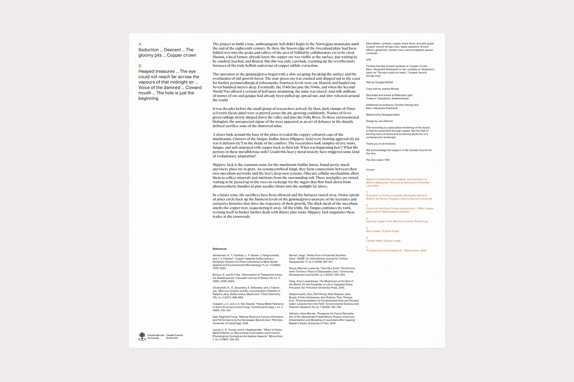 Record cover design for Steve Bates, The Accursed Sound on Dim Coast Joe Gilmore graphic design