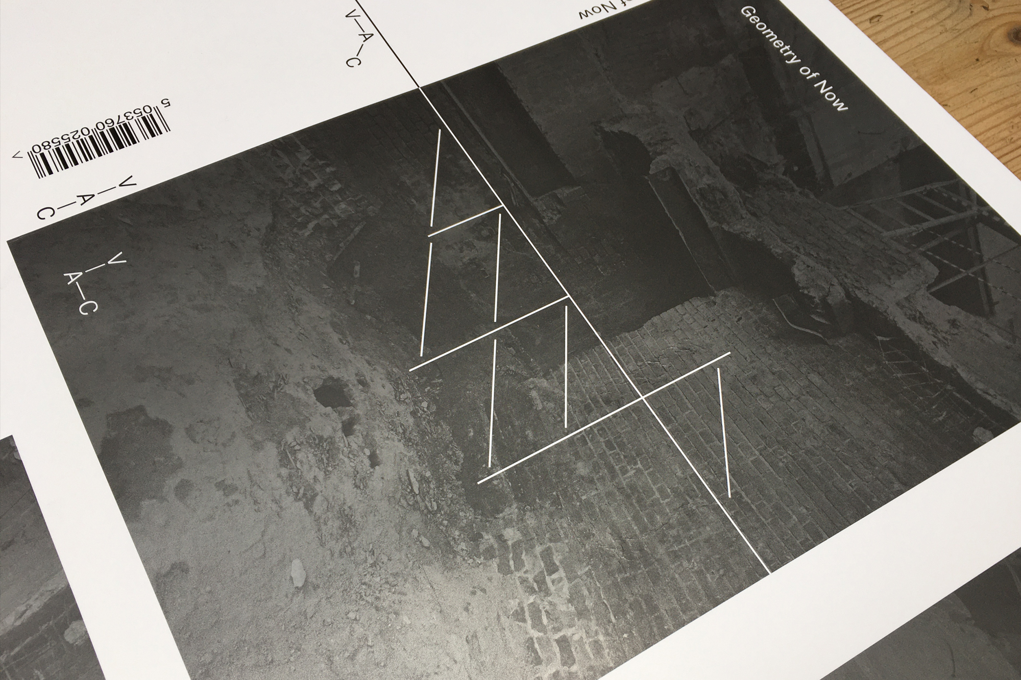 Geometry of Now for Mark Fell, V–A–C Foundation Joe Gilmore graphic design