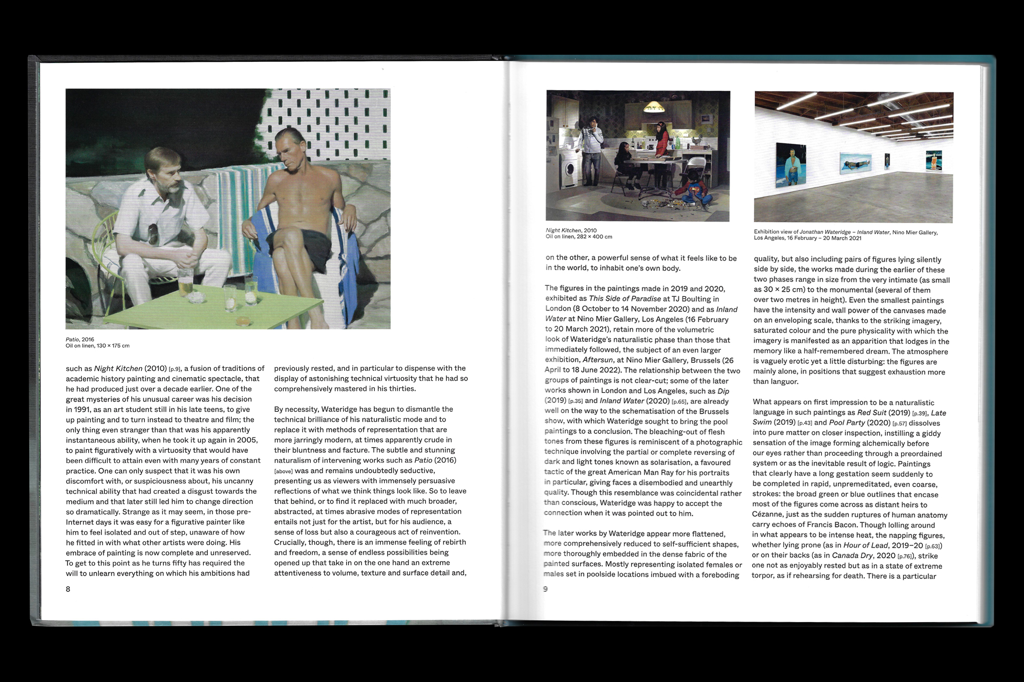 Jonathan Wateridge Uncertain Swimmers book design by Joe Gilmore Joe Gilmore graphic design