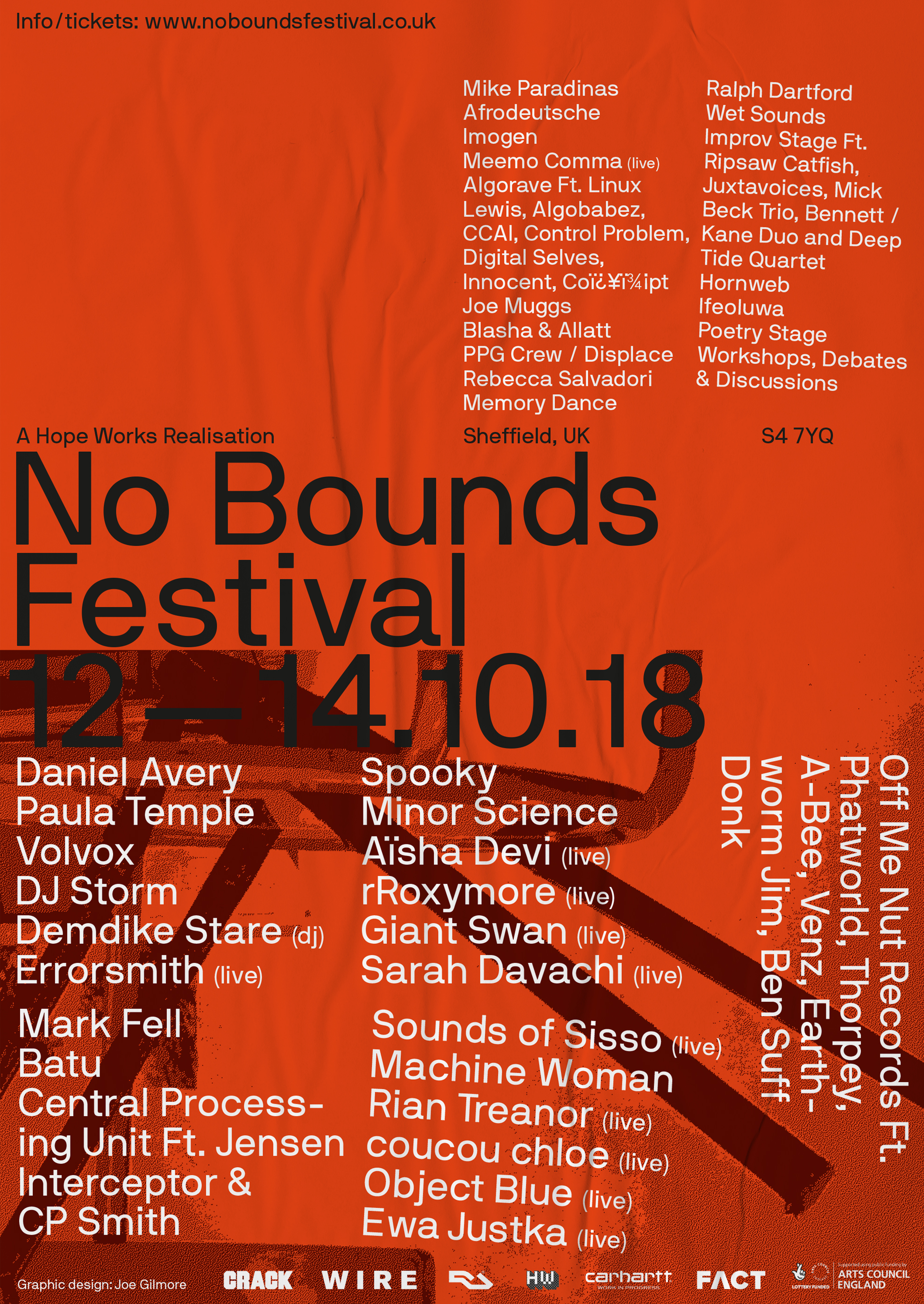 No Bounds poster design by Joe Gilmore Joe Gilmore graphic design