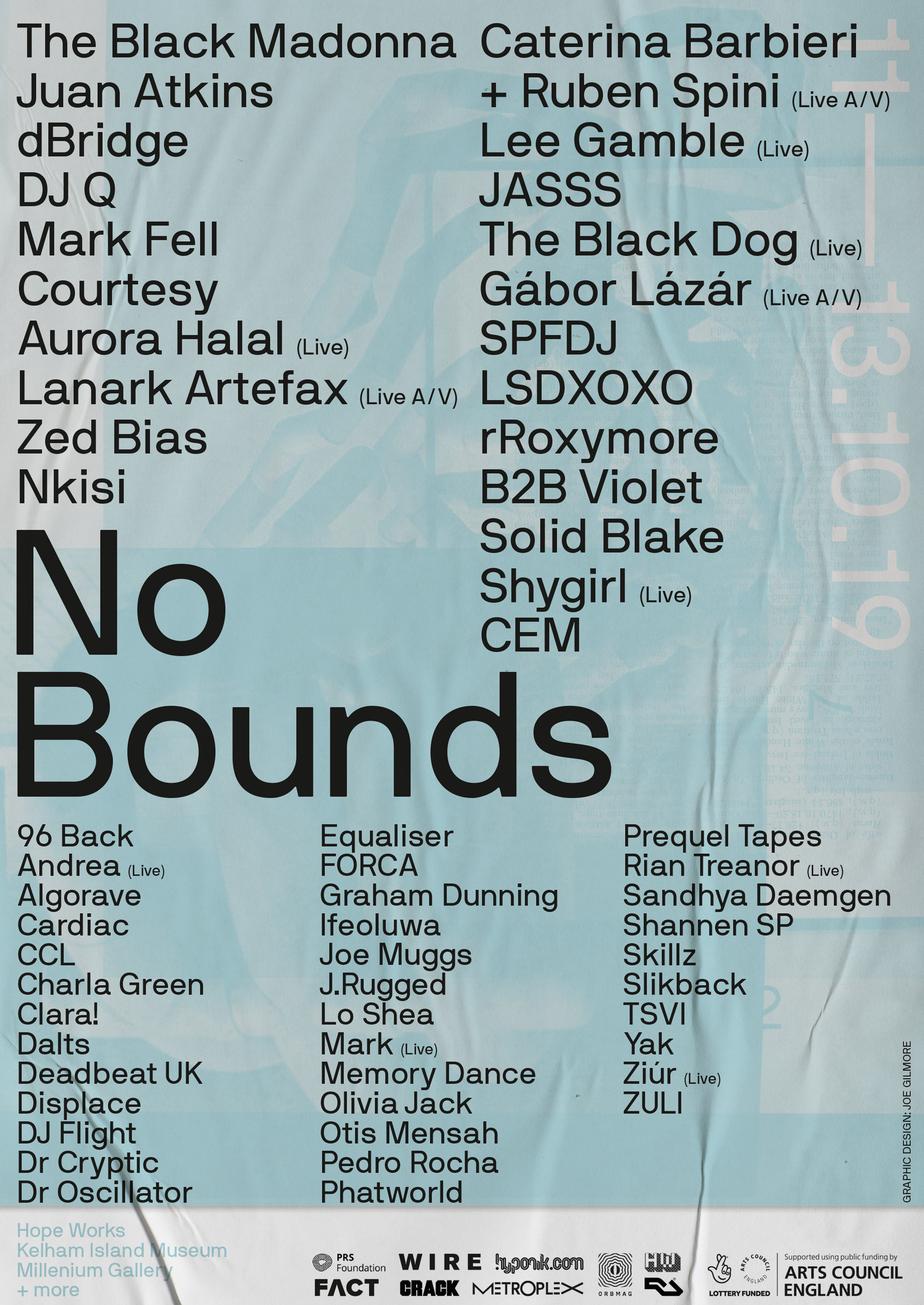 No Bounds poster design by Joe Gilmore Joe Gilmore graphic design