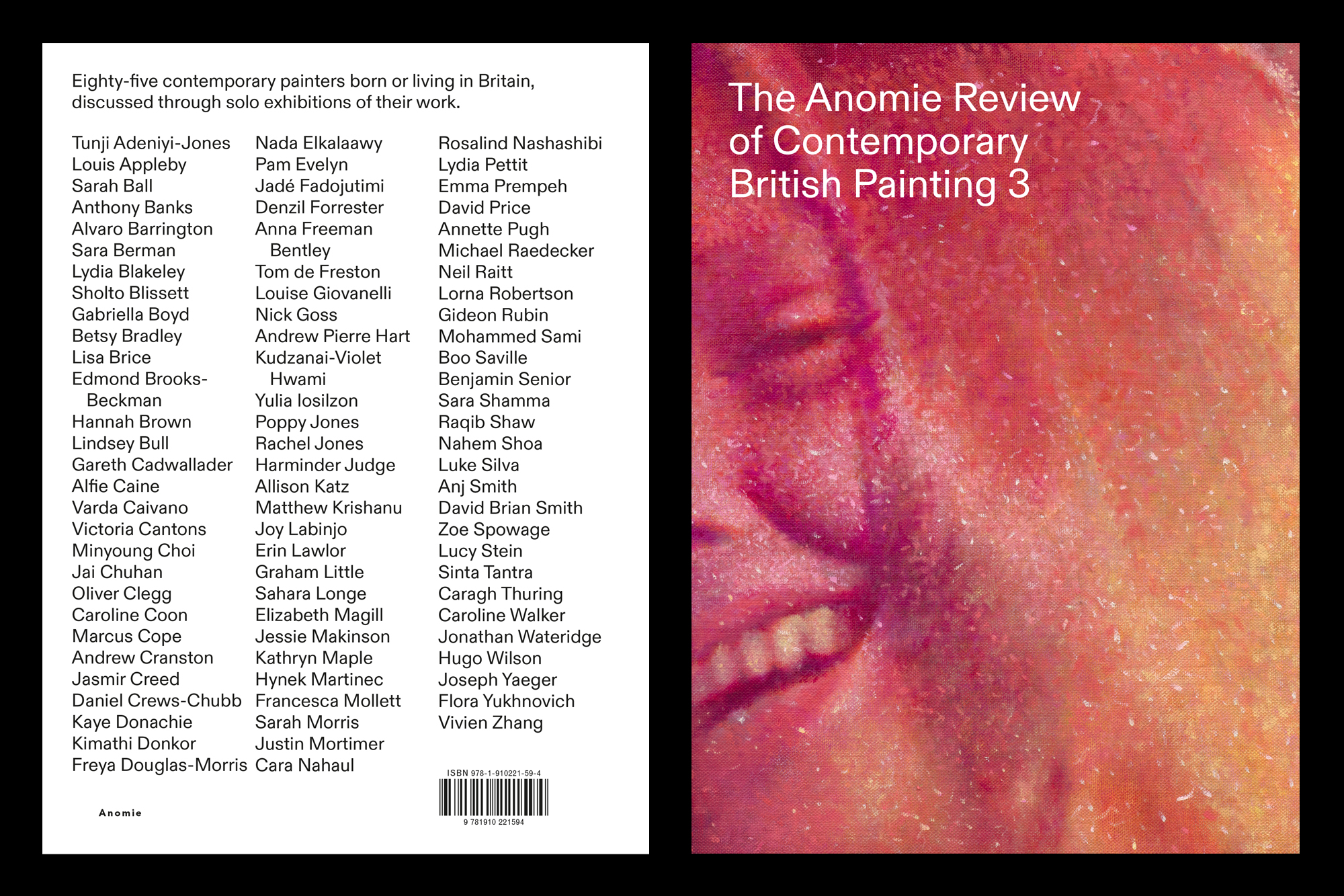 Anomie Review of Contemporary Painting 3 book cover design by Joe Gilmore Joe Gilmore graphic design