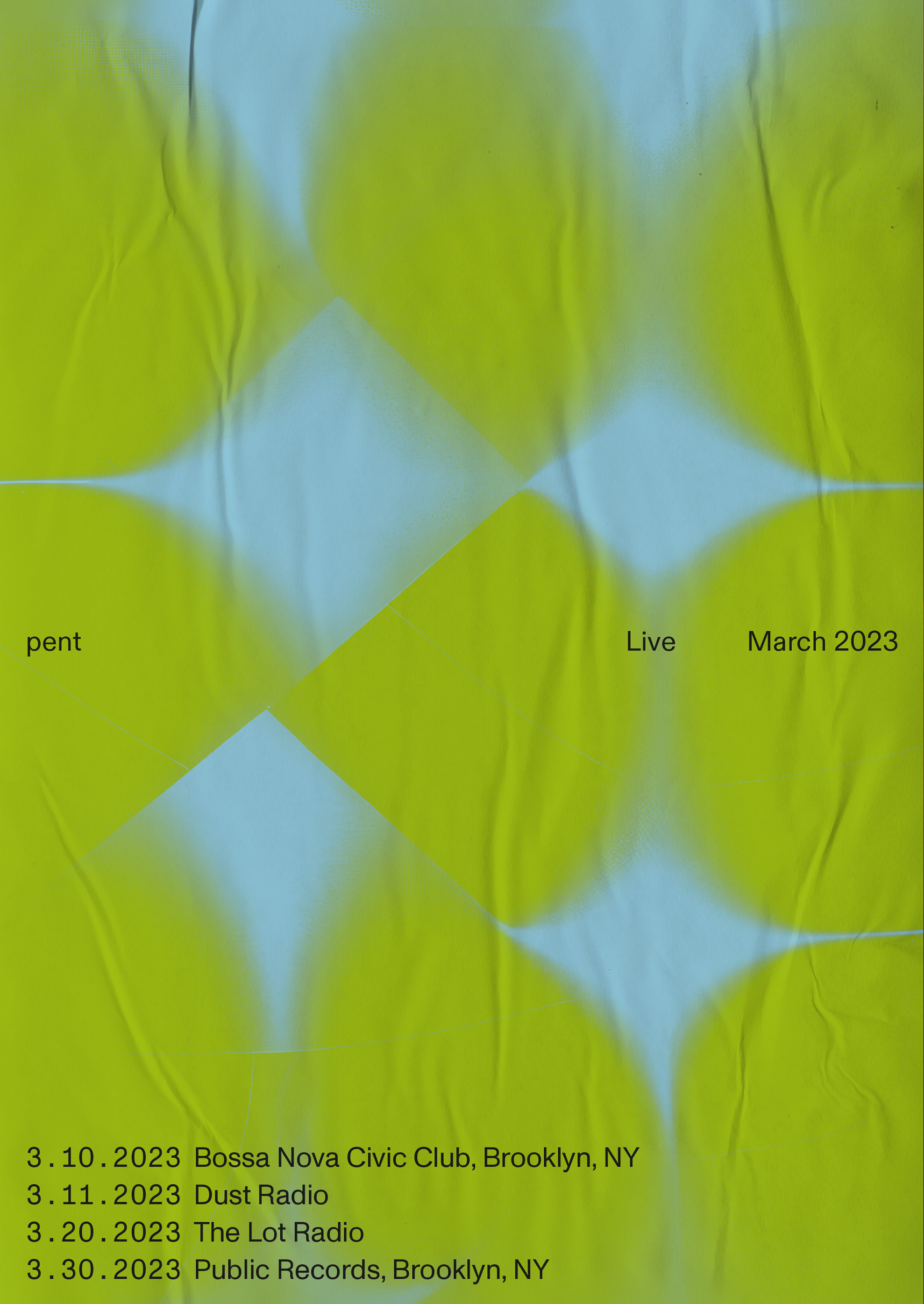 Poster design for pent Joe Gilmore graphic design